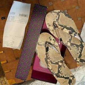 Snakeskin Flip Flops